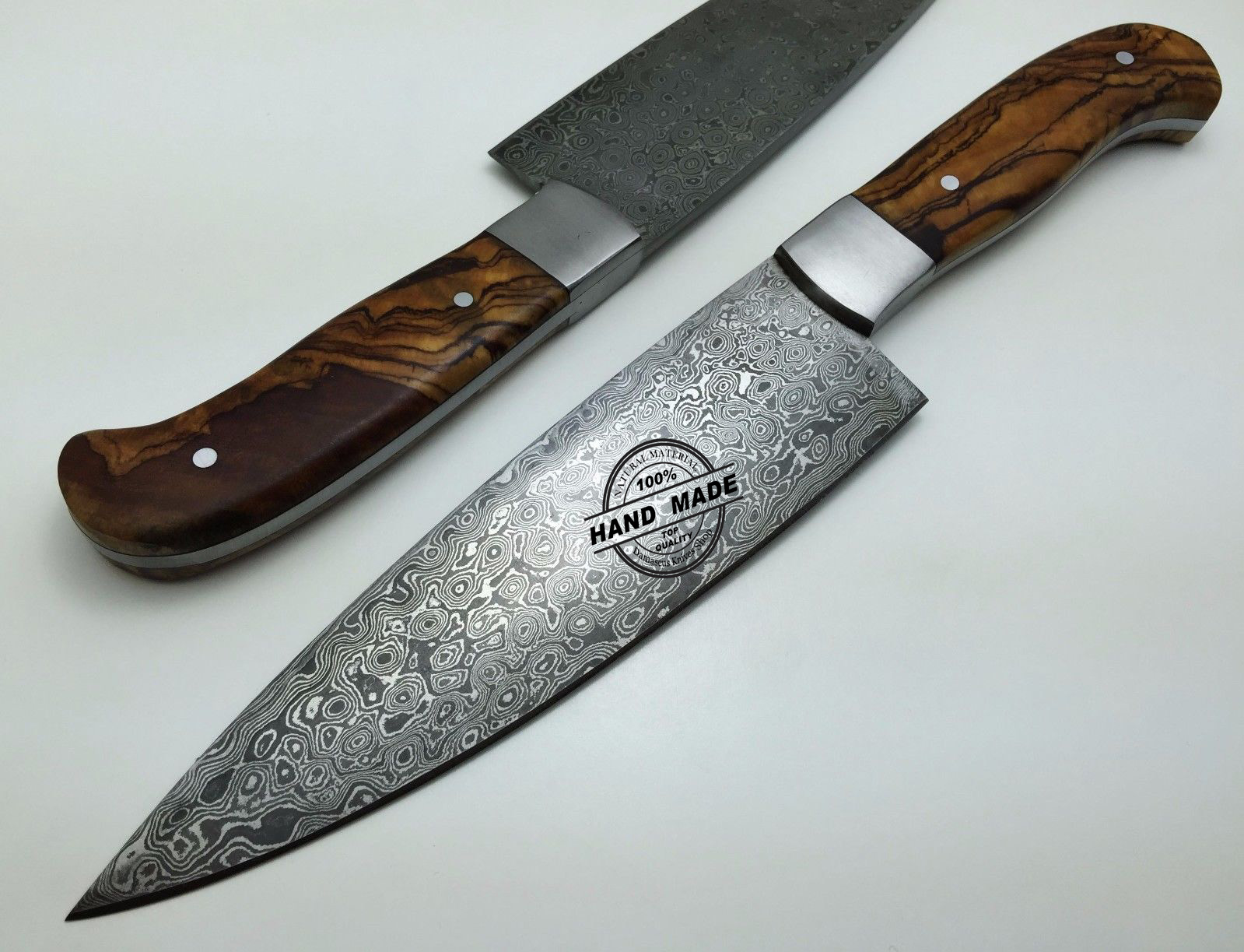Damascus Kitchen Knife 0034 
