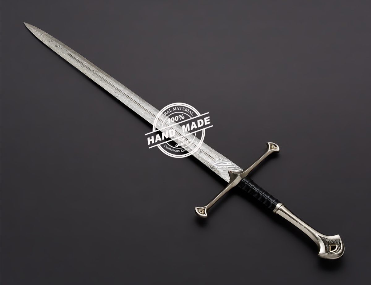 Damascus Anduril Sword Custom Handmade Damascus Steel