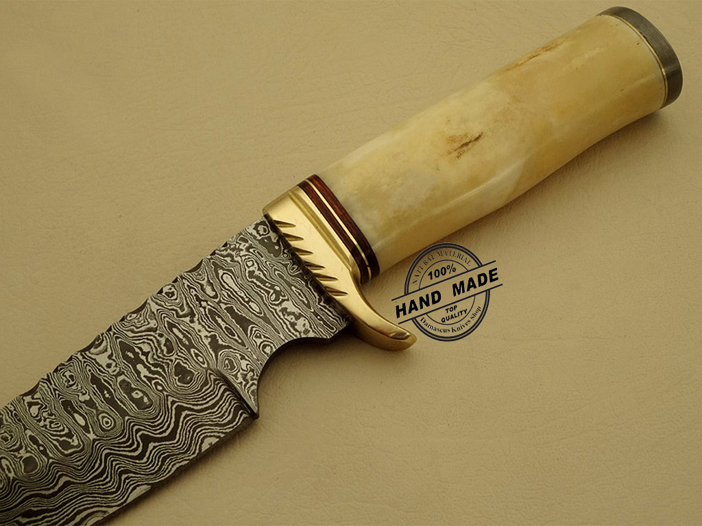 Professional Damascus Skinner Knife Custom Handmade Damascus