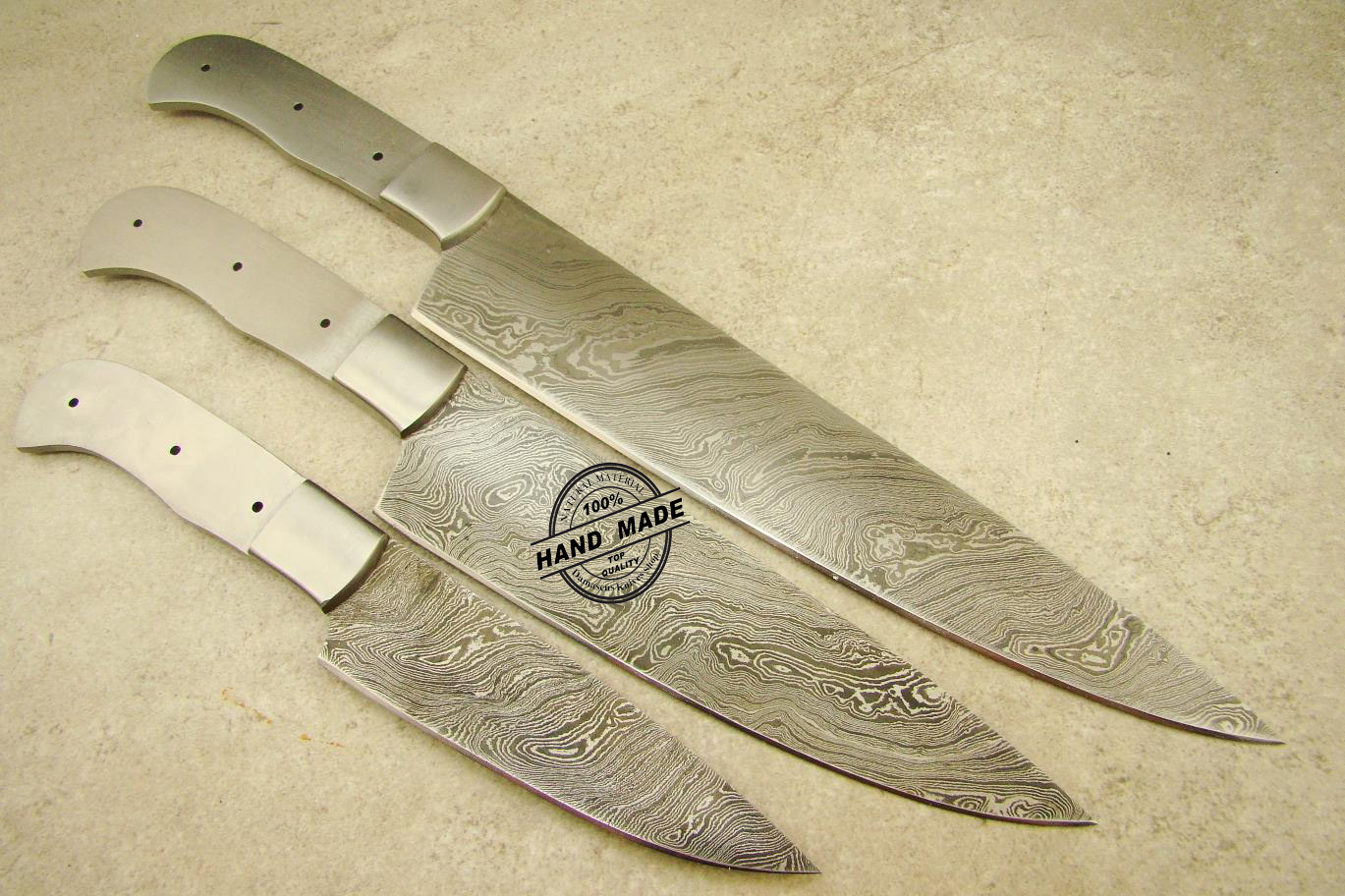 Damascus Chef Knife Blank Blade for Kitchen Knife Making Supplies