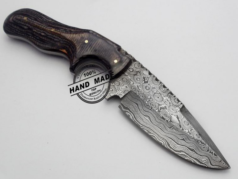 Best Damascus Skinner Knife Custom Handmade Damascus Steel Knife