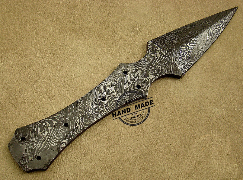 Blank Blade Damascus Skinner Knife Custom Handmade Damascus Steel 