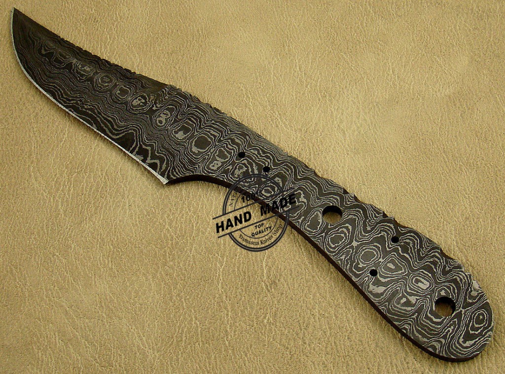 Professional Damascus Blank Blade Knife Custom Handmade Damascus Steel ...