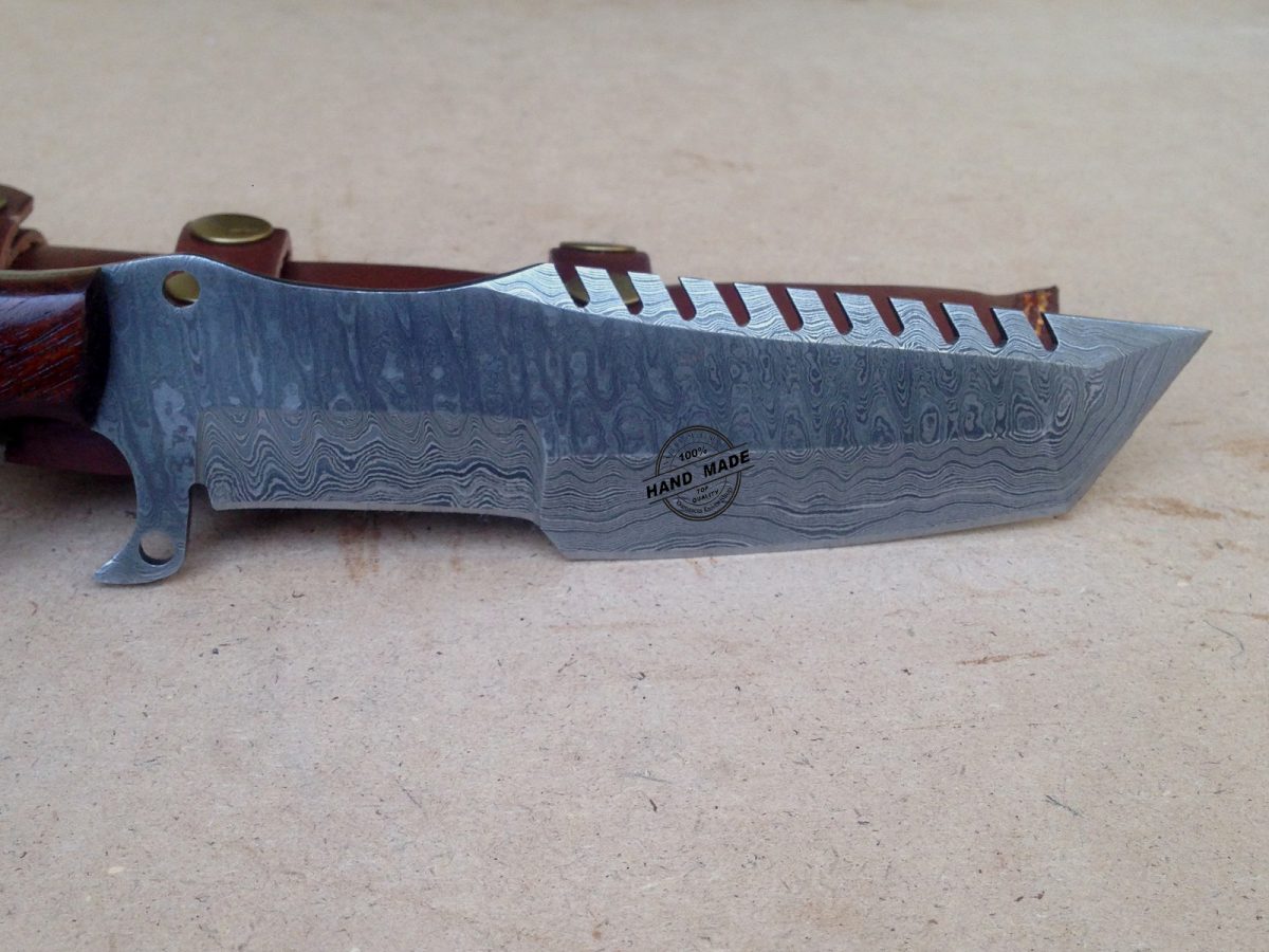 Damascus Tanto Tracker Knife Custom Handmade Damascus Tracker