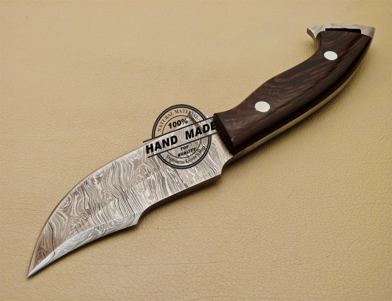 New Damascus Skinner Knife Custom Handmade Damascus Steel