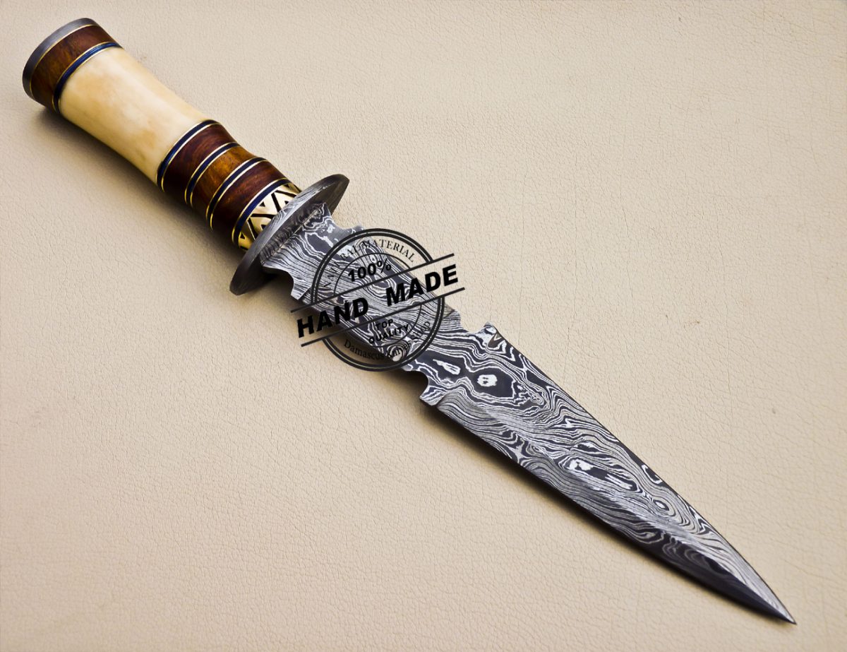 Damascus Dagger Knife Custom Handmade Damascus Steel Knife