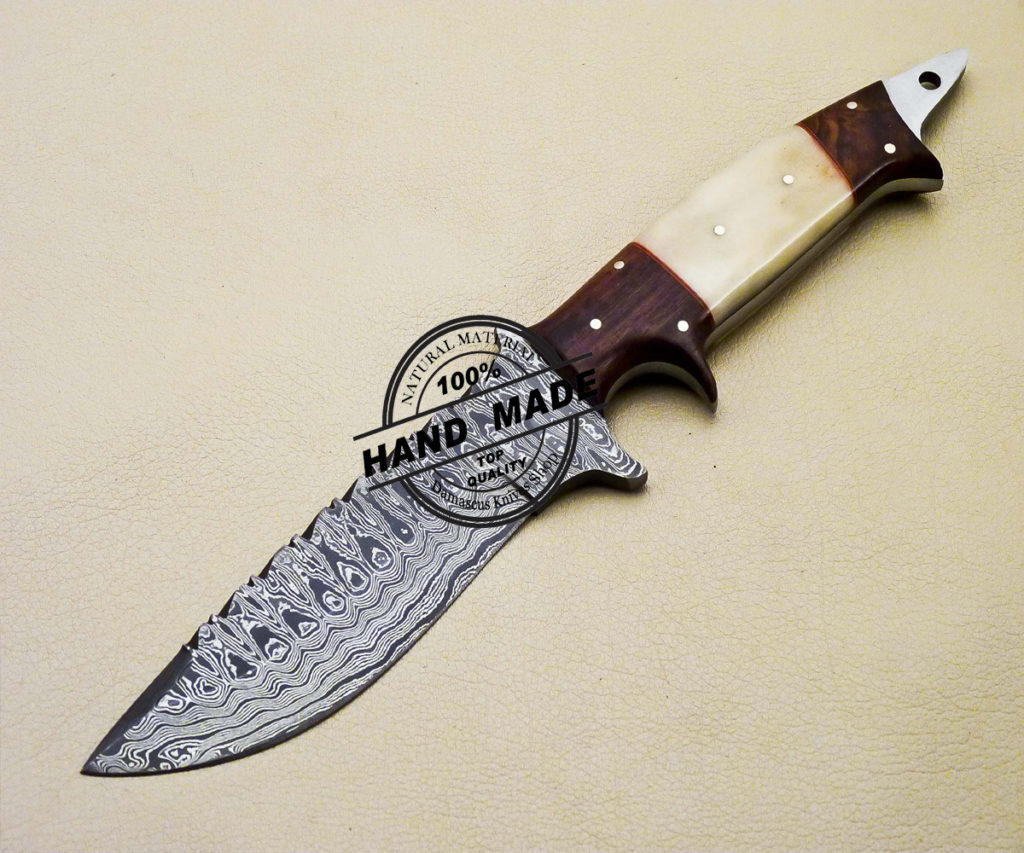 Damascus Skinner Knife Custom Handmade Damascus Steel