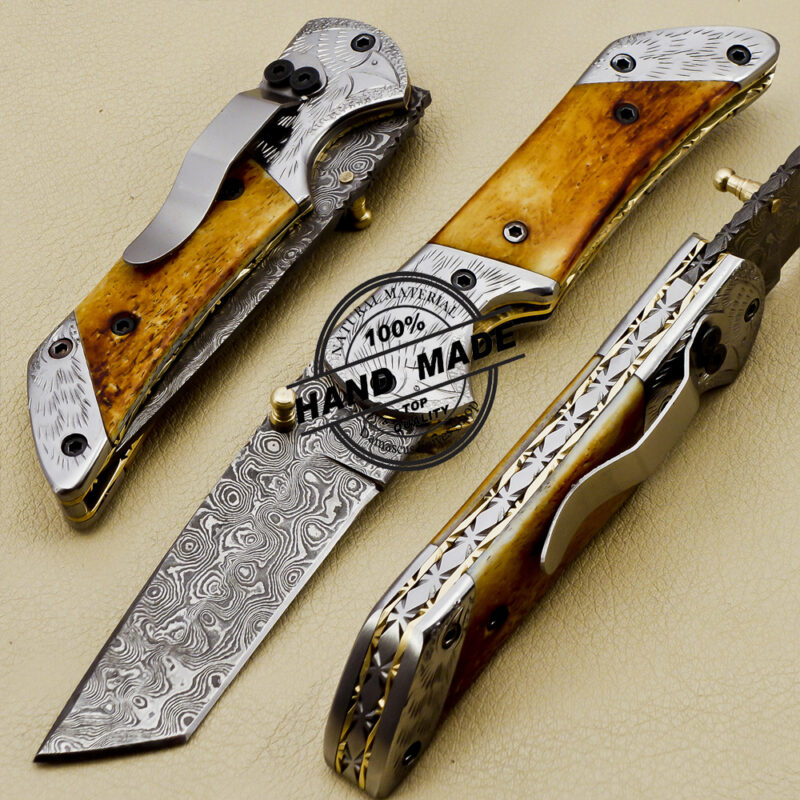 Damascus Folding Knives Sells Handmade Damascus Steel Knives