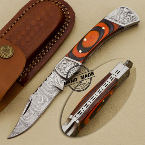 Damascus Pocket Knife