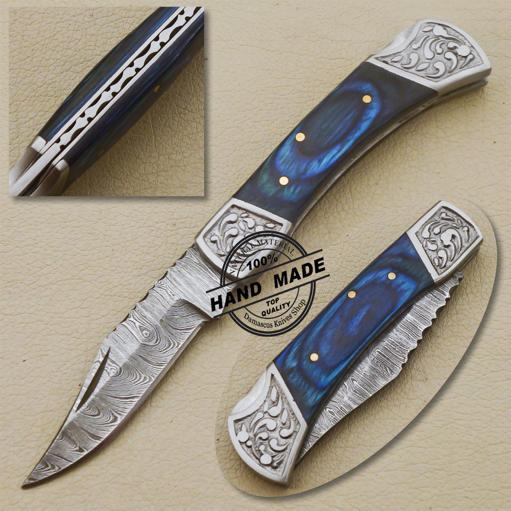 Damascus Folding Knife