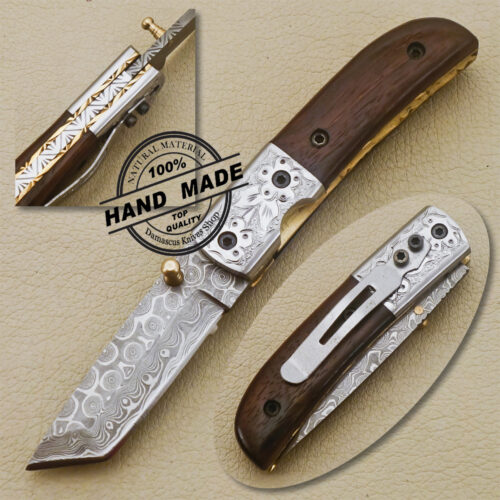 Damascus Pocket Knife